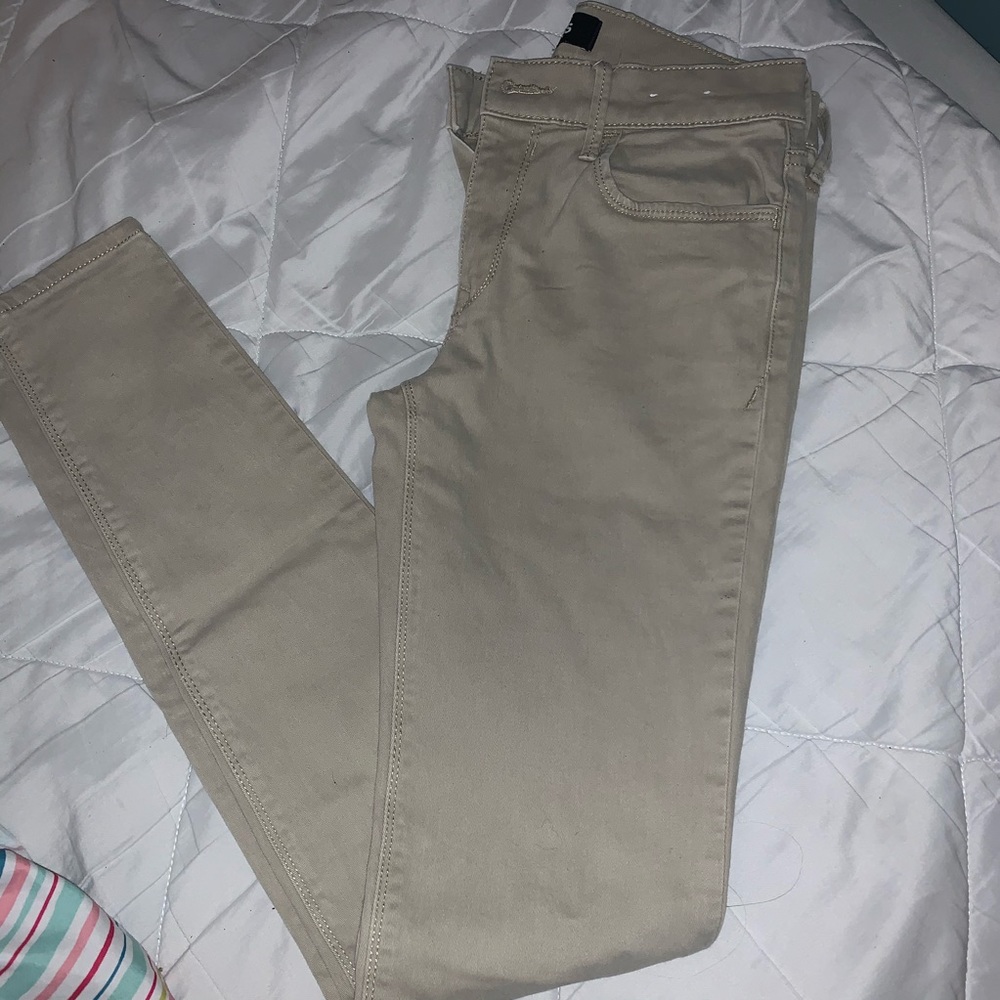 Express khaki skinny jeans